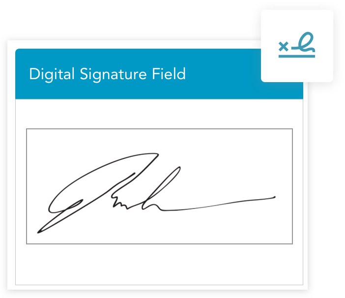 Quicky collect approvals when you include a digital signature box in your mobile inspection forms